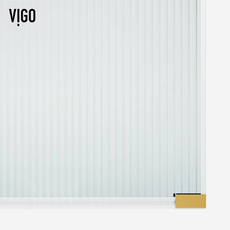 VIGO Arden 34" W x 78" H Frameless Fixed Shower Screen