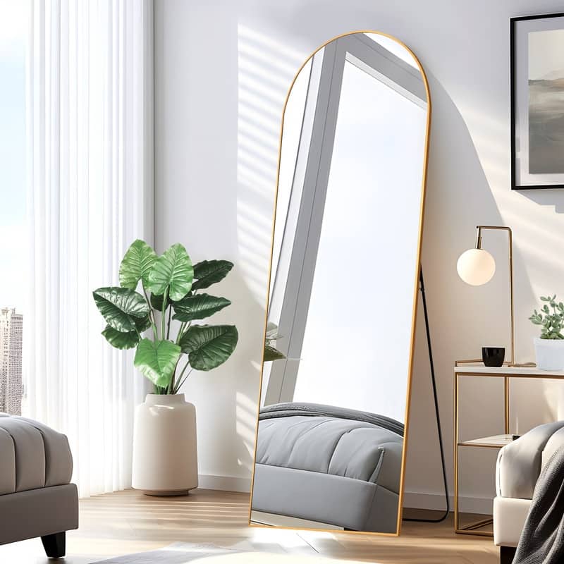 Full Length Free Standing Body Mirror Metal Framed Wall Mirror Large Floor Mirror