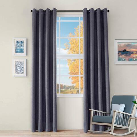 Rustic Blackout Curtain Set with Grommet Header by Blue Nile Mills