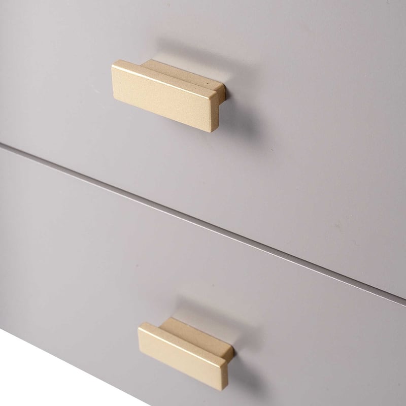 Painted Wood Storage Nightstand With Brass Accents by East at Main