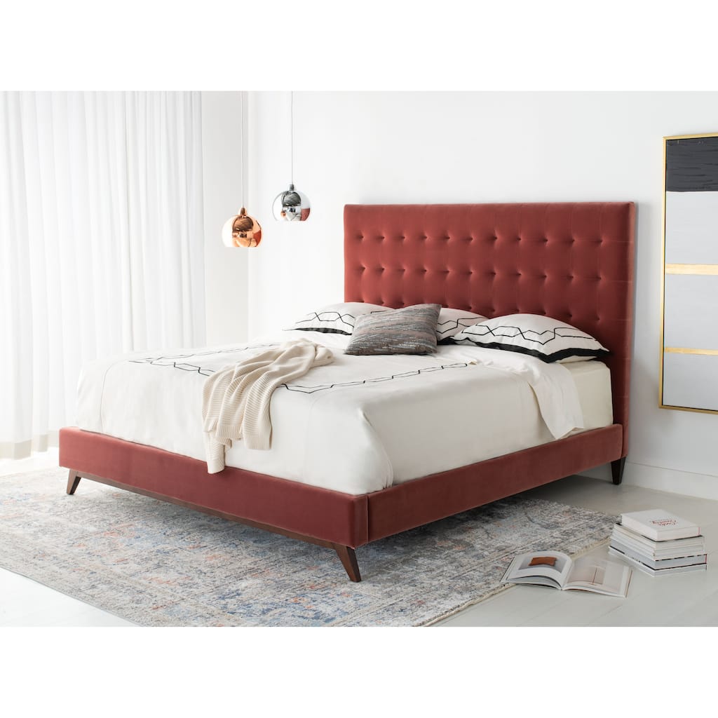SAFAVIEH Couture Tsarina Velvet Tufted Queen Bed