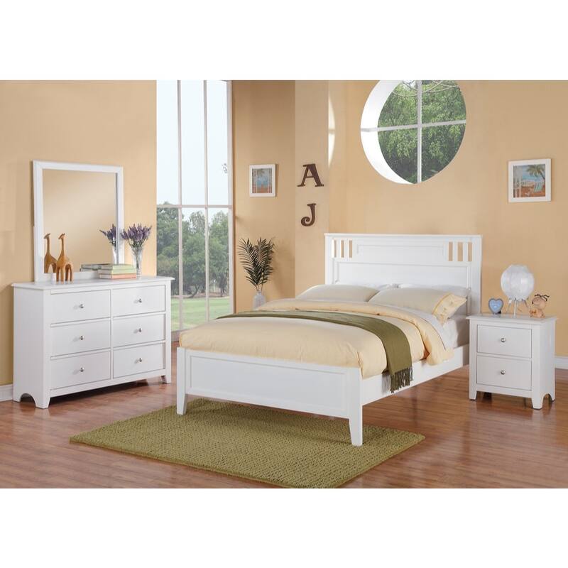 MarvellousTwin Bed Wooden Finish , White