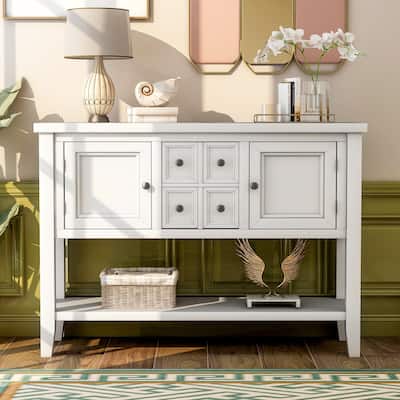Sideboard Console Table with Bottom Shelf