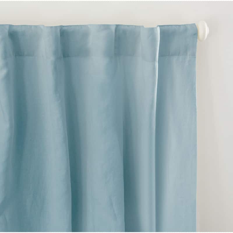100% French Linen Window Curtain Set by BOKSER HOME