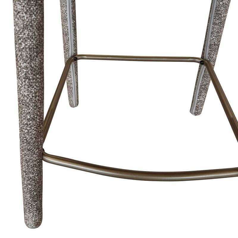 Modern Fabric and Metal 26" Counter Stool, Set of 2