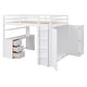 preview thumbnail 7 of 11, Muti-Functional Full Size Loft Bed with Desk and Wardrobe, Solid Guardrails and Ladder