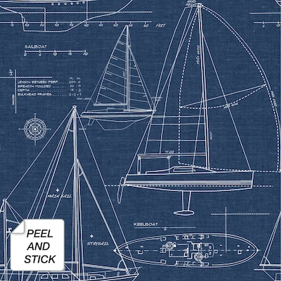 NextWall Yacht Club Peel and Stick Removable Wallpaper
