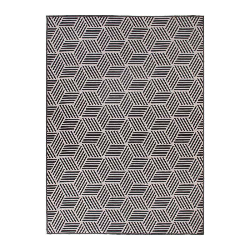 Contemporary Geometric Cubes Indoor/Outdoor Area Rug