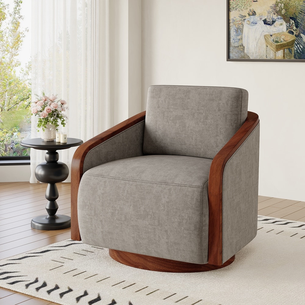 Modern Upholstered Swivel Accent Chair