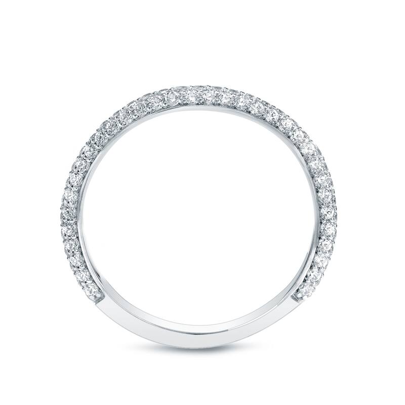 Auriya 3/5ctw Pave Diamond Wedding Band 14k Gold