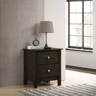 Gemini 2 Drawer Solid Wood Nightstand, by New Classic Furniture