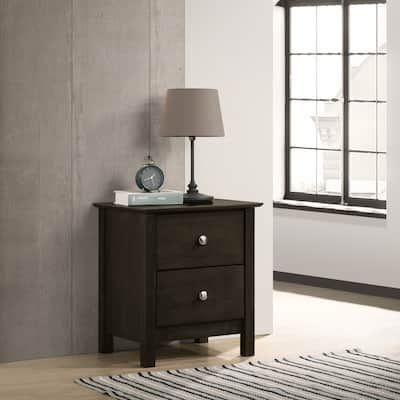 Gemini 2 Drawer Solid Wood Nightstand, by New Classic Furniture