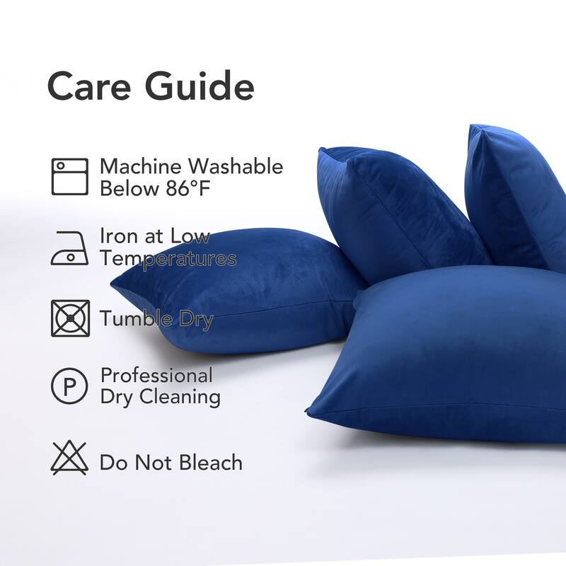 Deconovo Velvet Throw Pillow Covers 4 PCS (Cover Only)