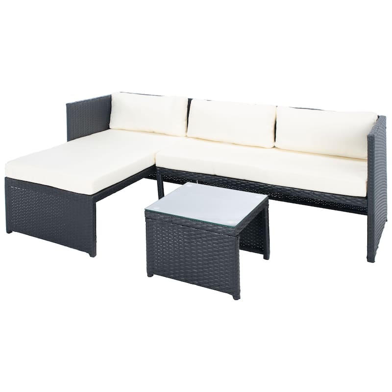 SAFAVIEH Outdoor Living Bronson 3-Piece Sofa Set - 48"W x 25"D x 26"H