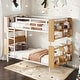 preview thumbnail 1 of 10, 2 IN 1 Metal Bunk Bed with Ladder and Full-Length Guardrail White - Twin