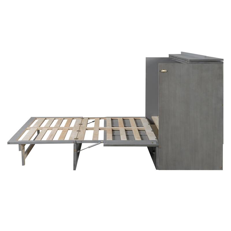 Modern Style Murphy Bed with Large Versatile Storage Drawers for Bedroom