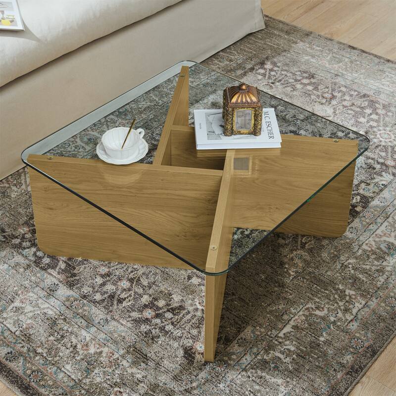 Mid-Century Modern Coffee Table with Sturdy Construction and Versatile Use