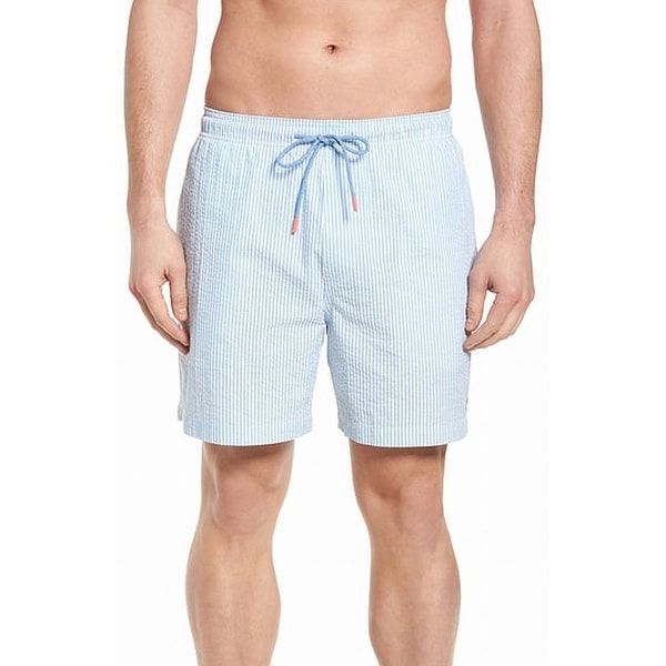 mens seersucker swim trunks