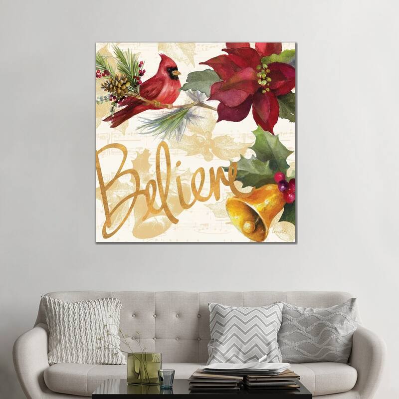 iCanvas "Christmas Poinsettia IV" by Lanie Loreth Canvas Print