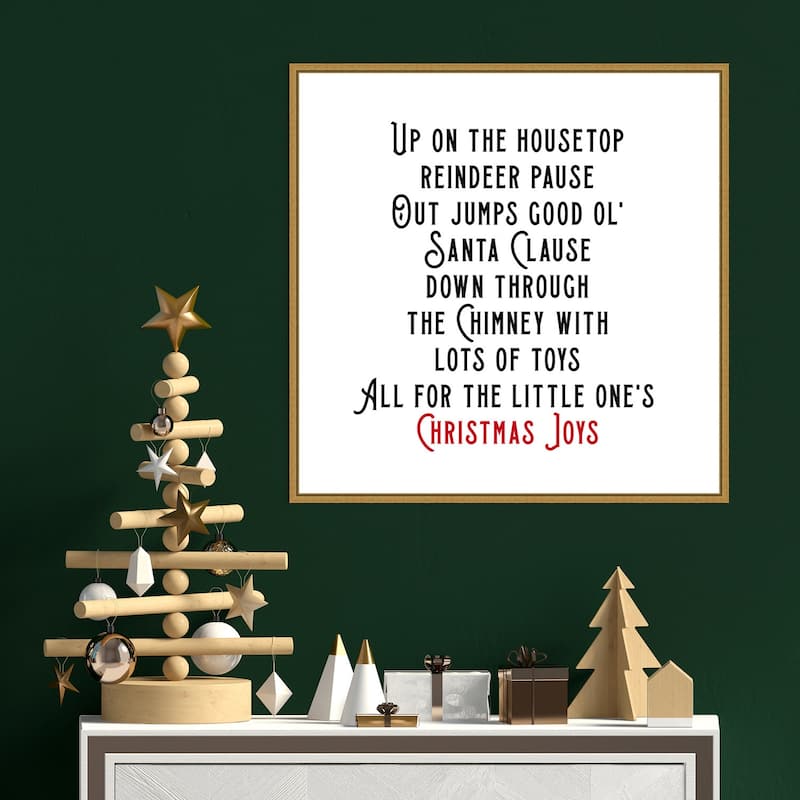 Up on the House Top by Amanti Art Portfolio Framed Canvas Wall Art