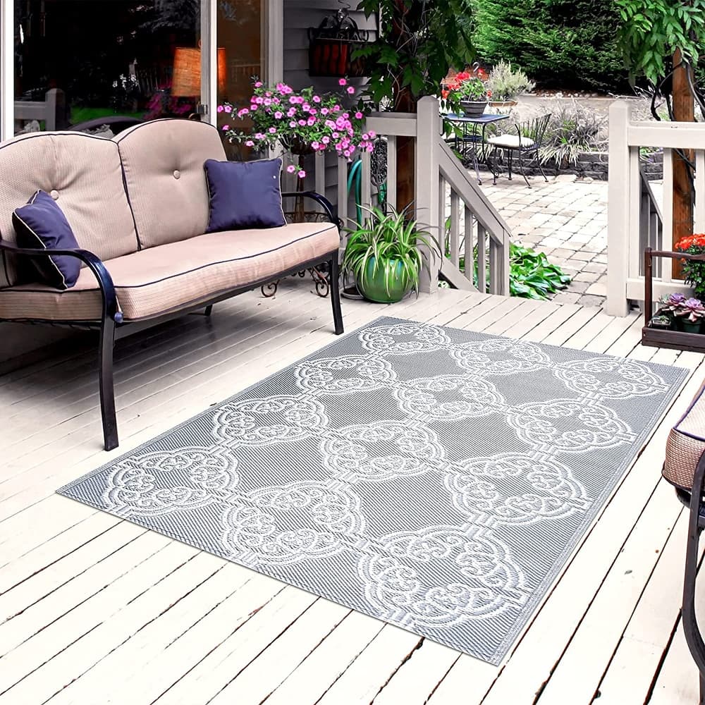 Marrakech Lightweight Reversible Recycled Plastic Outdoor Floor Mat/Rug