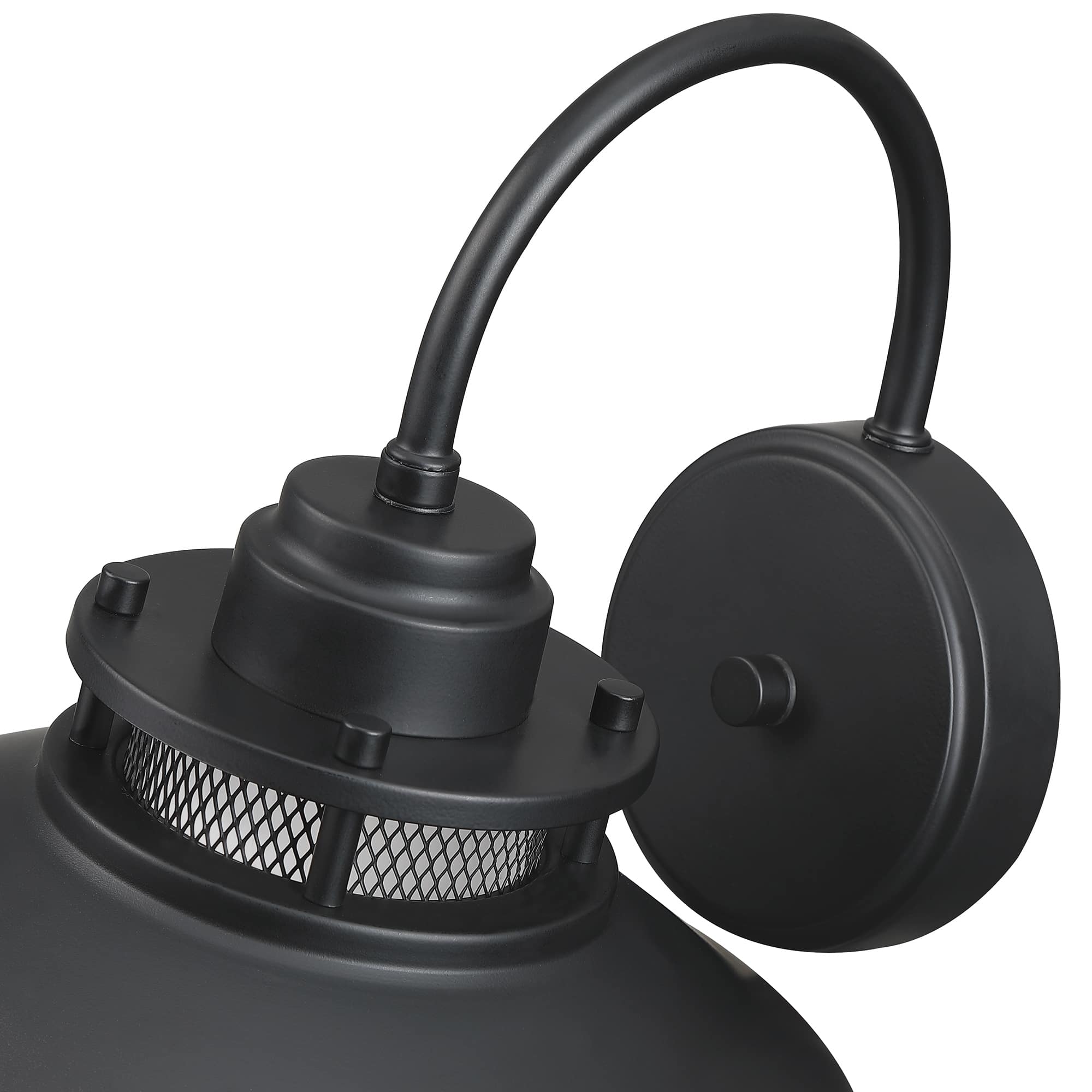 1 Light Industrial Style Metal Matte Black Wall Sconce - N/A - Bed Bath