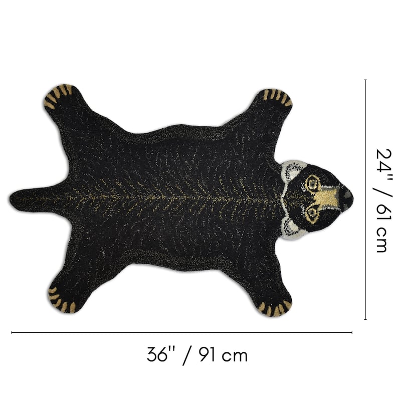 Fabstyles Animal Wool Printed Area Rag Rug Living Room, Hallway