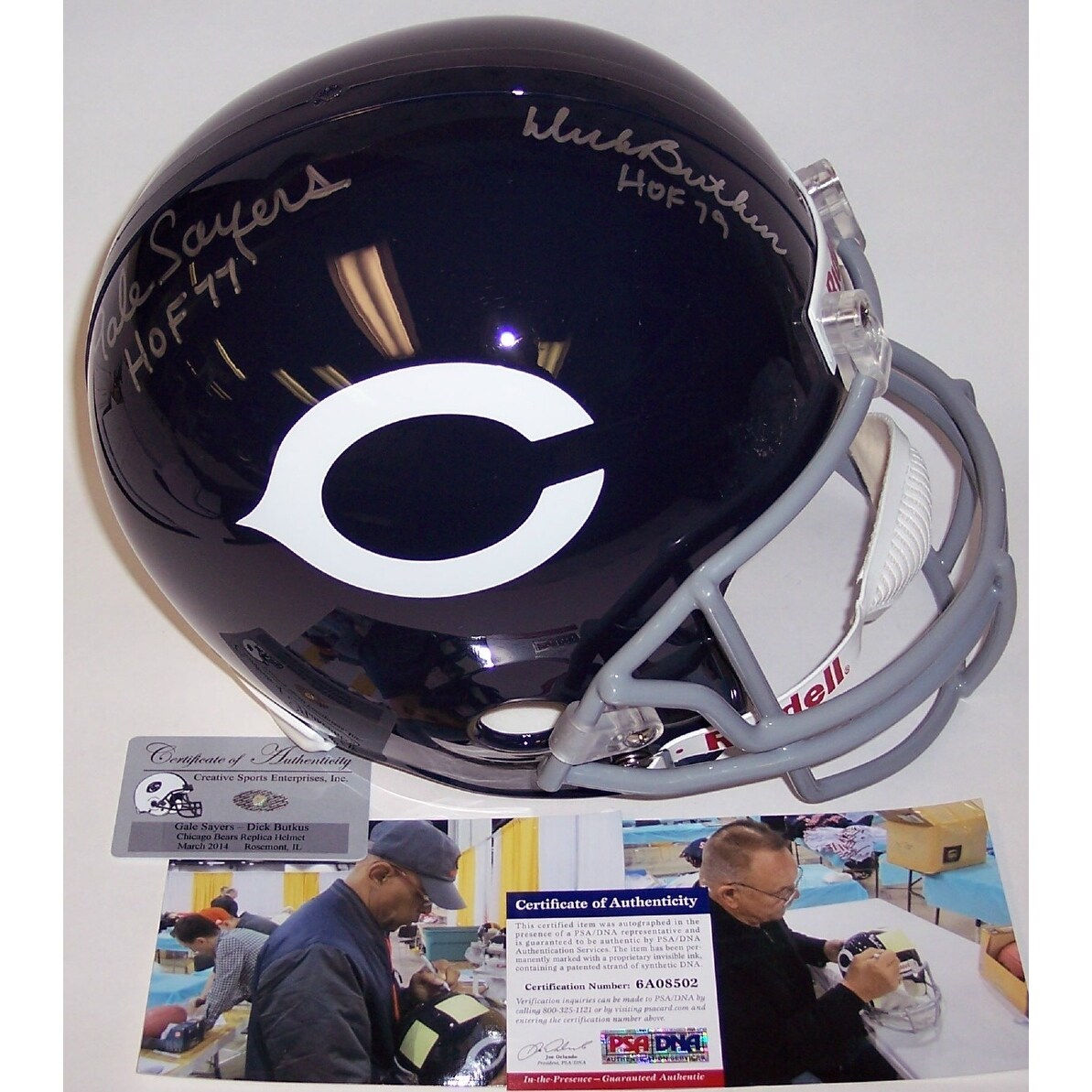gale sayers autographed football