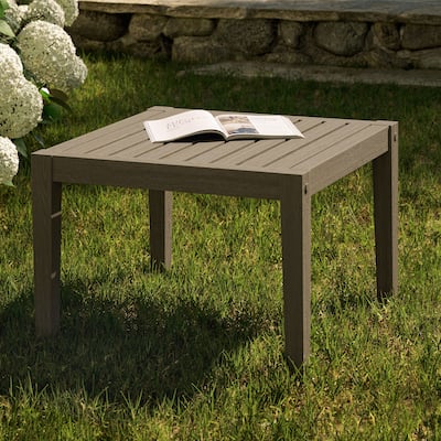 Northlake Square Outdoor Patio Teak Side Table