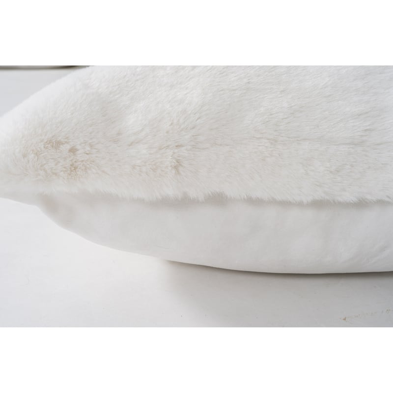 Faux Rabbit Collection Solid Square Pillow - (20" x 20")