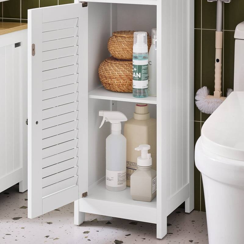 Haotian FRG236-W, Bathroom Tall Cabinet Storage Shelf