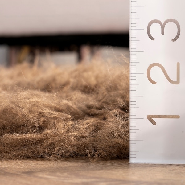 nuLOOM Hand-woven Flokati Wool Shag Area Rug