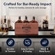 preview thumbnail 15 of 30, American Art Decor The Bourbon Bar Wood Crate Bottle Holder with Metal Handles - 7" H x 14" L x 8" D