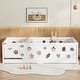 preview thumbnail 2 of 10, Twin Montessori Floor Bed with Guardrails & Door