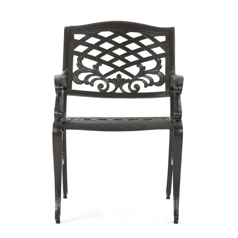 5-Piece Bronze Cast Aluminum Outdoor Dining Set