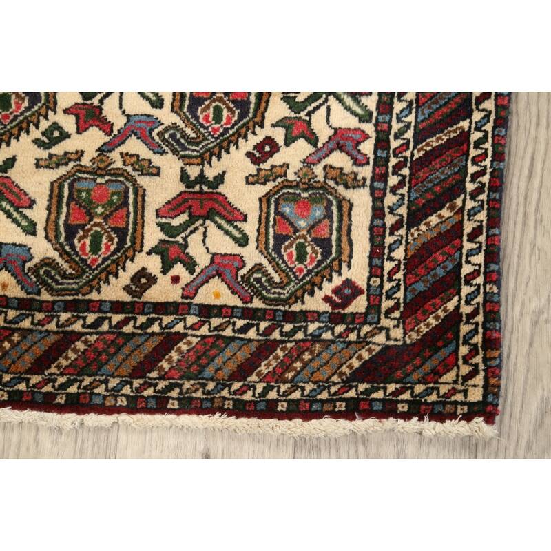 Geometric Traditional Sirjan Persian Area Rug Hand-knotted Wool Carpet - 3'2" x 5'5"