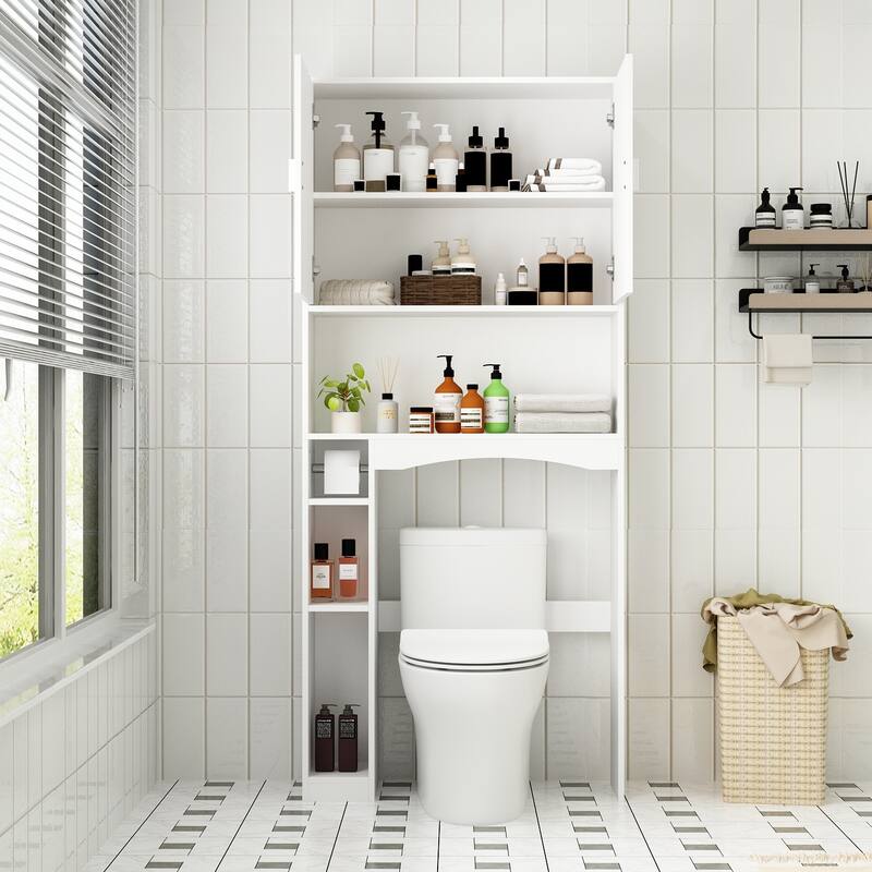 Over The Toilet Storage Cabinet, Toilet Organizer Rack, Bathroom Shelf
