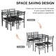 preview thumbnail 22 of 69, VECELO Modern 3/5-piece Dining Set Tempered Glass Top and Wood Top, Steel Dining Table and Chair Set of 2/4