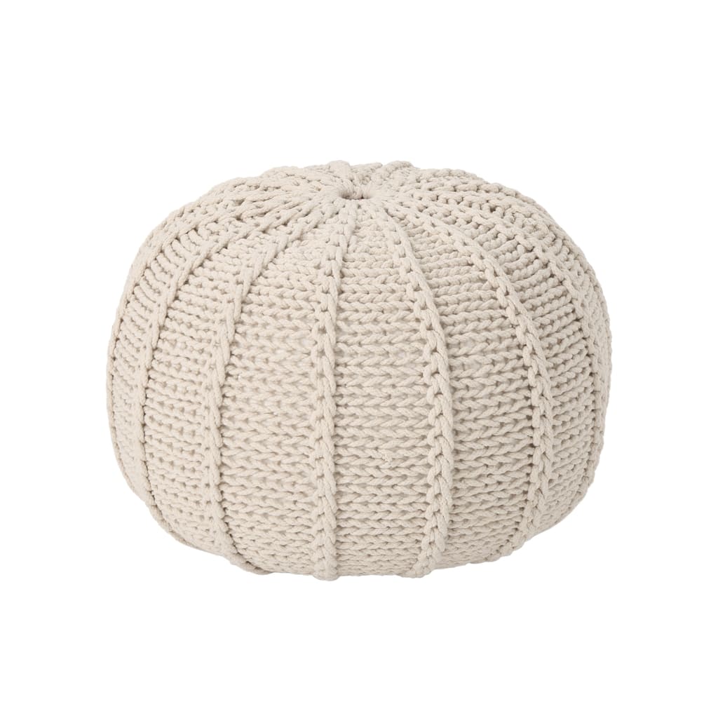 Versatile Cotton Knitted Pouf for Home Comfort and Functionality
