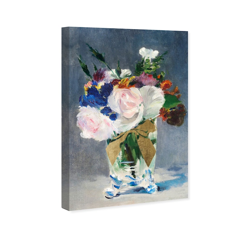 Wynwood Studio Canvas Floral and Botanical Flower Bouquet Classic White and Modern & Contemporary Wall Art Canvas Print
