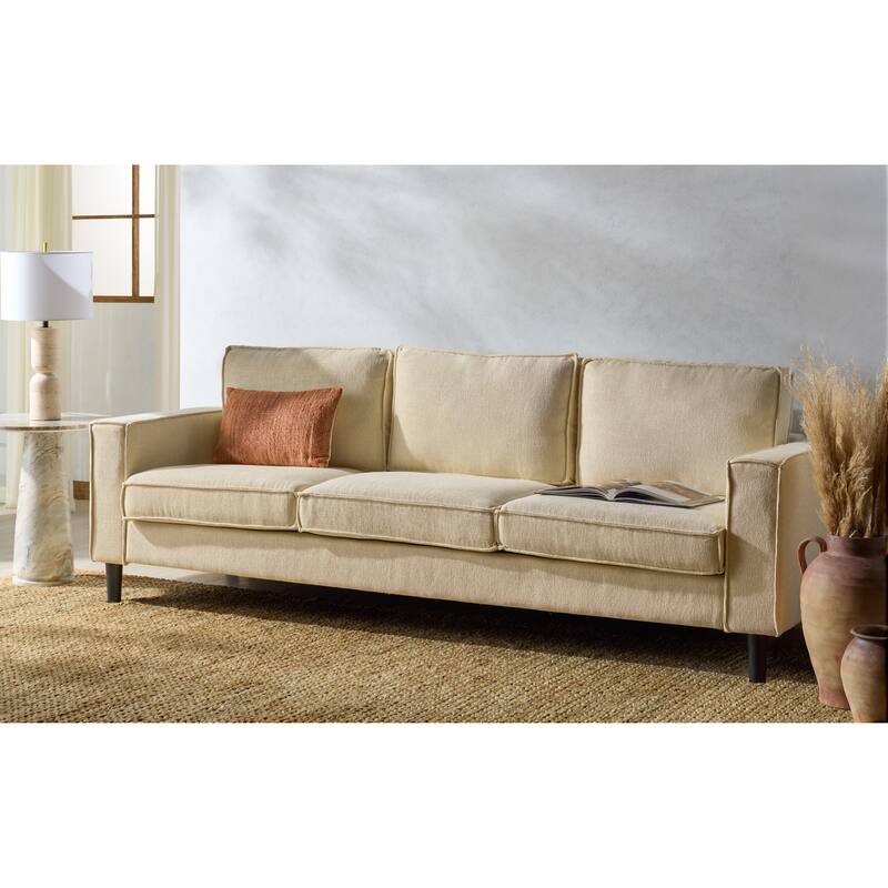SAFAVIEH Couture Kalyna 3.5-Seater Sofa - 96"W x 33"D x 33"H