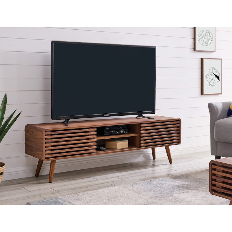 NPD Furniture Wilson 58 Inch Slat Low TV Stand