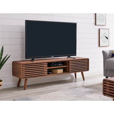 NPD Furniture Wilson 58 Inch Slat Low TV Stand