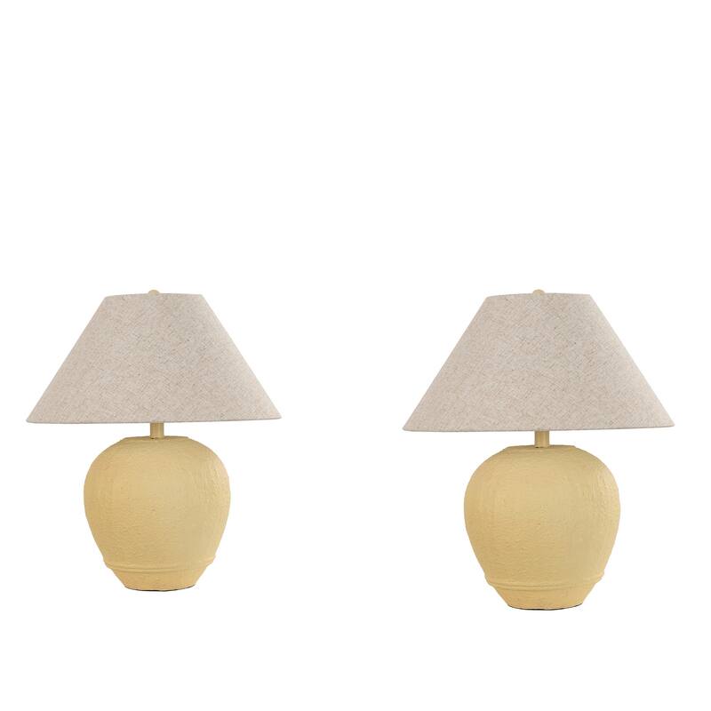 Ceramic Table Lamp with Linen Shade