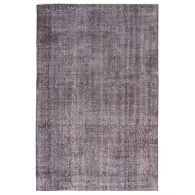 ECARPETGALLERY Hand-knotted Color Transition Black Wool Rug - 5'9 x 8'8