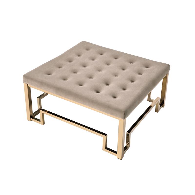 Cocktail Ottoman Cocktail Table in Fabric & Champagne Bed Bath