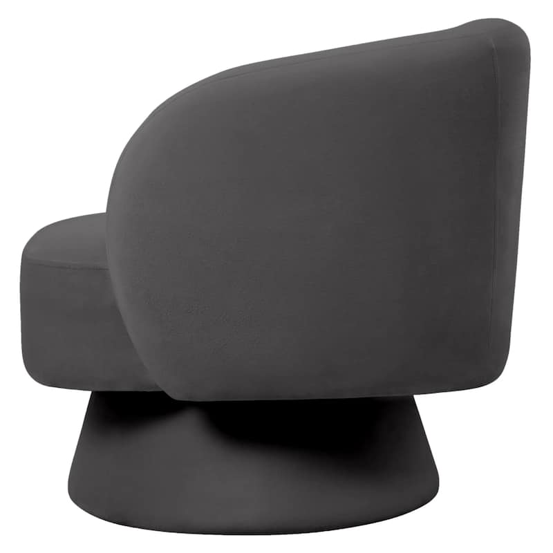 Raze 31" Swivel Accent Armchair Upholstered in Boucle/Velvet/Linen Fabric with Plush Cushioning and Solid Wood Support