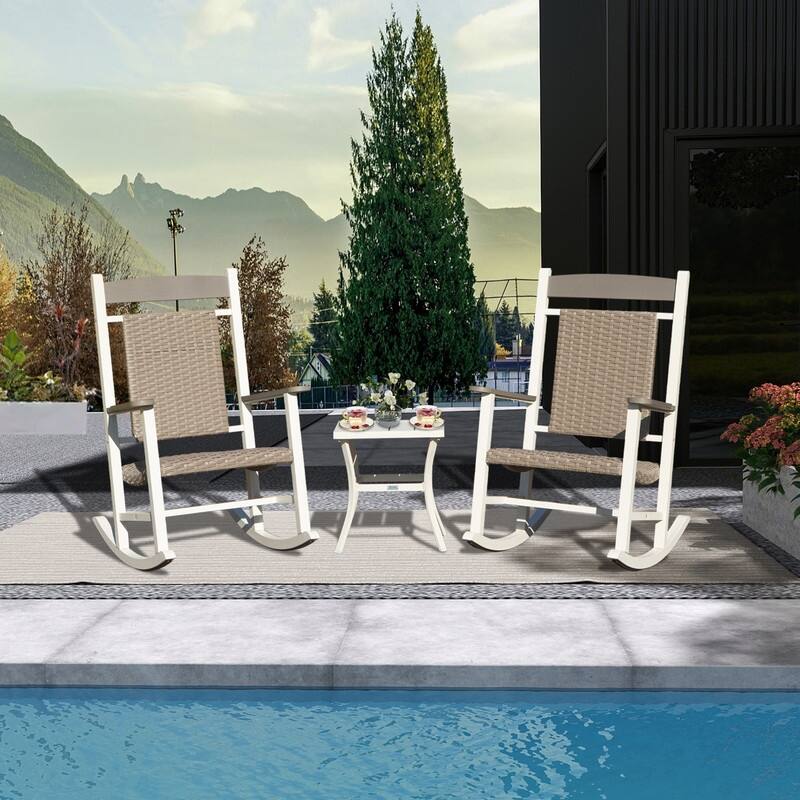 Domi Outdoor Rocking Chair Set – High Back, Weather-Resistant Porch Rockers for Patio
