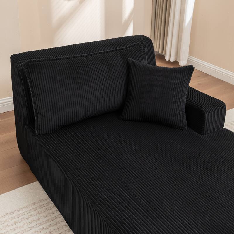 Right/Left Chaise Lounge Sofa Bed - No Assembly, Oversized Sleeper Chair - Living Room, Movie Room, Bedroom