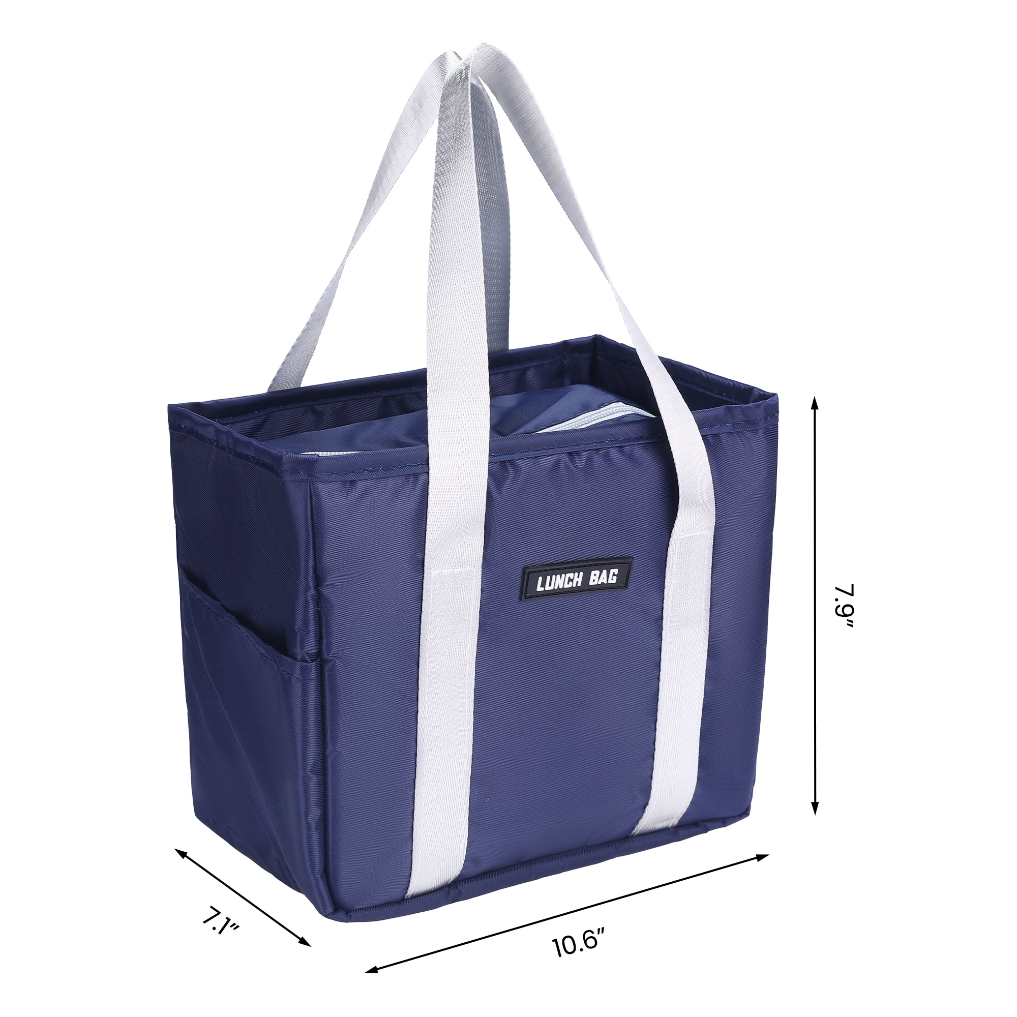 Insulated Lunch Bag, Cute Tote Bag Lunch Box Large Capacity, Reusable Cooler Bag for Office 10.6x7.1x7.9in - 10.6*7.1*7.9in